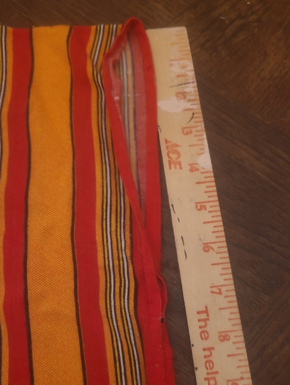 Striped Red and Orange Women’s Caftan Dress - Picture 6 of 8